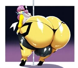 big_balls femboy huge_butt huge_thighs hyper hyper_ass hyper_thighs nintendo pokemon presenting presenting_hindquarters raikou thick_ass thick_hips thick_thighs thong