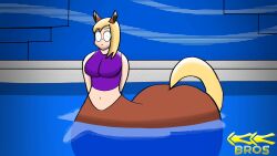 animation april_(doubleksauce) centaur centauress doubleksauce equine fart fart_fetish farting gas gassy jacuzzi lifting_tail meme monster_girl suprised swimming_pool tagme video