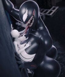 1boy 1boy1girl 1girls 3d 3d_(artwork) alien alien_girl alien_humanoid anonymous_male ass big_ass big_breasts big_butt breasts butt dominant dominant_female domination female giantess height_difference human human_male humanoid humanoid_female male marvel marvel_comics mini_giantess sharp_teeth she-venom size_difference sizeplay submissive submissive_male symbiote symbiote_suit venom venom_(marvel)