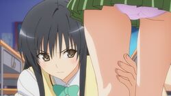 2girls animated female kotegawa_yui multiple_girls panties pink_panties school_uniform screencap skirt to_love-ru yuri