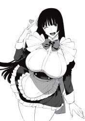 1futa big_breasts cute cute_face dickgirl futanari hontoku long_hair maid_uniform newhalf non-nude tagme wadani_hitonori wink winking_at_viewer