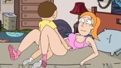 1boy 1girls 2d adult_swim animated bedroom incest indoors larger_female long_video longer_than_one_minute medium_breasts missionary_position morty_smith rick_and_morty sister sisters smaller_male straight summer_smith tagme vaginal_sex video