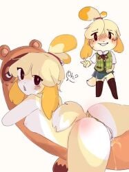 anthro fur isabelle_(animal_crossing) remakeanimal_crossing tagme