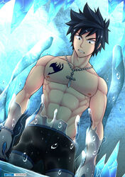 1boy abs bara fairy_tail gray_fullbuster male male_only muscle muscles pecs restrained solo tofu_(coolboyz18) underwear