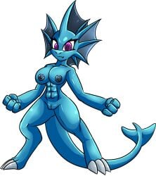 anthro aquatic_dragon dragon female freedom_planet freedom_planet_2 looking_at_viewer merga nude nude_female silver-wing-mk2 video_games water_dragon