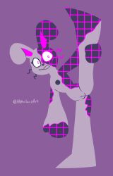 alphasoup anthro bunglitch_(alphasoup) digital_creature fan_character female five_nights_at_freddy's flexible genitals holding_leg holding_leg_up humanoid lagomorph leporid lineless mammal no_shading one_leg_up presenting presenting_pussy purple_background purple_body purple_eyes pussy rabbit raised_leg restricted_palette scottgames simple_background smile solo splits spread_legs spreading standing tagme vertical_splits whiskers