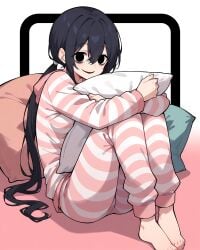 100_kanojo ai_generated black_hair blush empty_eyes female heart kimi_no_koto_ga_dai_dai_dai_dai_daisuki_na_100-nin_no_kanojo long_hair maid maid_headdress smile stabletomboy the_100_girlfriends_who_really_really_really_really_really_love_you zetsubouda_meru