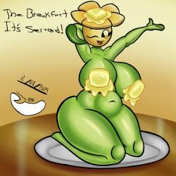 big_ass big_breasts breasts buttercup_(pvz) cute_face flower huge_ass huge_breasts lbanano0206 plant_girl plants_vs_zombies