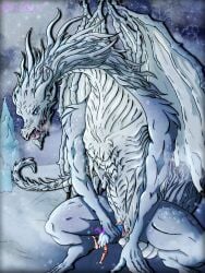 3:4 animal_genitalia bodily_fluids caligo_miasma_of_night claws cpt_micky doll dragon dragon_on_human duo elden_ring elden_ring_nightreign elemental_creature elemental_dragon european_mythology female female/female female_on_feral feral forced forced_oral fromsoftware genital_fluids genitals hi_res human human_on_feral ice_dragon interspecies mammal mythological_creature mythological_scalie mythology oral pussy reptile revenant_(nightreign) scalie sex simple_background tail teeth tongue vaginal_fluids vulva western_dragon widescreen zoophilia
