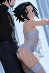 ai_generated femboy gay incest lingerie naruto sasuke_uchiha uchiha_itachi vougan vougan_(artist)