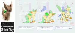 ambiguous_gender anus bodily_fluids disembodied_hand duo eeveelution ejaculation english_text exclamation_point female female/ambiguous female_orgasm feral generation_4_pokemon genital_fluids hi_res inside leafeon nintendo pokemon pokemon_(species) pushbutton pussy questionable_consent quizzical_(artist) sex_toy solo_focus text vaginal_fluids vaginal_squirting vibrator