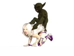 3d anal elf female goblin goblin_male male spanking tagme transparent_background whiteraven