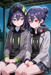 2girls acro_trip ai_anatomy ai_generated best_friends date_chizuko haraga_kurumi kimi_no_koto_ga_dai_dai_dai_dai_daisuki_na_100-nin_no_kanojo not_porn sisters velvet_hour_(artist)