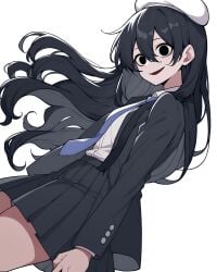 100_kanojo ai_generated black_hair blush empty_eyes female heart kimi_no_koto_ga_dai_dai_dai_dai_daisuki_na_100-nin_no_kanojo long_hair maid maid_headdress smile stabletomboy the_100_girlfriends_who_really_really_really_really_really_love_you zetsubouda_meru