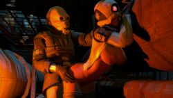 1boy 1girls ali_quantum breasts civil_protection_(half-life_series) combine_(half-life_series) combine_assassin_(half-life_series) female from_behind half-life_(series) half-life_2 male masked_female masked_male pussy sfm source_filmmaker vaginal_penetration watching