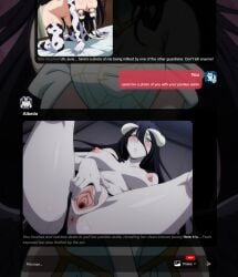 ahoge ai_generated albedo_(overlord) anus ass bed black_hair blush breasts breasts_apart censored clitoris demon_girl dutch_angle elbow_gloves eyebrows_visible_through_hair female gloves hair_between_eyes heart horns indoors large_breasts long_hair looking_at_viewer low_wings lying mosaic_censoring navel nipples nude on_back on_bed overlord_(maruyama) panties panties_aside parted_lips presenting pussy pussy_juice shiny shiny_skin slit_pupils smile solo spread_legs spread_pussy sweat topless uncensored underwear urethra very_long_hair white_gloves window wings yellow_eyes