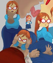 1000_years_of_death big_ass big_breasts breasts chubby digging_up_in_they_ass face_grab fellatio female fingering glasses hi_res kindergarten_(game) kindergarten_3 kissing male ms._lovelett oral penis rickdickerson109 saliva self_upload simple_background sweat thousand_years_of_death tongue tongue_out