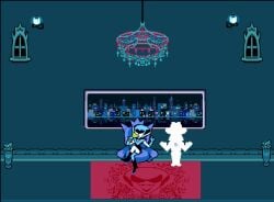 2021 accurate_art_style animated big_penis birth blue_skin blush blushing breasts bulge carrying creampie cum cum_in_pussy cum_inside deltarune deltarune_chapter_2 female grabbing_from_behind grabbing_legs heel_boots heels imminent_birth impregnation lifting_person male naked naked_footwear naked_with_shoes_on orgasm penetration penis pixel_art pussy queen_(deltarune) reverse_cowgirl_position rouxls_kaard stomach_bulge suicidalpixel tagme undertale_(series) vaginal_penetration white_skin