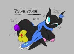 2023 2025 anal anal_sex apathy_(squitoo) bodily_fluids breasts bruised color_edit colored dazed dildo dildo_fellatio dildo_in_ass dildo_insertion duo english_text female forced forced_insertion game_over gameplay_mechanics hi_res horn humanoid imp male nihil_(squitoo) object_in_ass pain penetration scarf sex_toy sex_toy_fellatio sex_toy_in_ass sex_toy_insertion simple_background squitoo tears text third-party_edit trinitroid