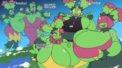 5girls between_breasts breast_smother breasts cactus cactus_girl cactus_humanoid earth female giantess huge_breasts maractus massive_breasts multiple_girls pokemon pokemon_(species) pokemon_bw siftmicro smothering