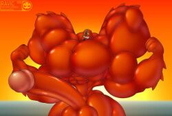 1boy alien alien_humanoid ben_10 cartoon_network flexing flexing_bicep flexing_both_biceps flexing_muscles fourarms hyper hyper_balls hyper_genitalia hyper_muscles hyper_penis male male_only muscles muscular muscular_arms muscular_male penis tetramand