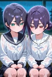 2girls acro_trip ai_anatomy ai_generated best_friends date_chizuko haraga_kurumi kimi_no_koto_ga_dai_dai_dai_dai_daisuki_na_100-nin_no_kanojo not_porn sisters velvet_hour_(artist)