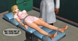 bed bondage bondage bound damsel_in_distress dead_or_alive dead_or_alive_5 dead_or_alive_6 dead_or_alive_xtreme_venus_vacation femsub naotora_ii nurse restrained restrained_arms restrained_legs tied tied_up