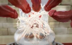 cock_worship covered_in_cum cum_dump cum_explosion cum_flood cum_flooding cum_on_breasts cum_on_face cum_puddle cumdump drowning_in_cum excessive_cum huge_breasts huge_cock huge_cumshot human_toilet surrounded_by_penises toilet_slave tongue_out