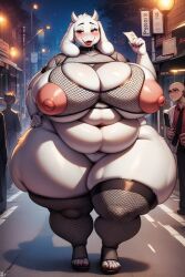 ai_generated ass bbw belly big_ass big_belly big_breasts breasts gigantic_ass gigantic_belly gigantic_breasts huge_ass huge_belly huge_breasts hunkbsaa massive_ass massive_belly massive_breasts nipples pink_nipples prostitute ssbbw toriel undertale