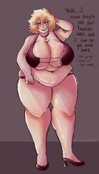 1girls askora bbw chubby chubby_female female heels mature mature_female milf mitsuki_bakugou my_hero_academia weight_gain