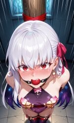 ai_generated ball_gag blush bondage fate_(series) kama_(fate/grand_order)