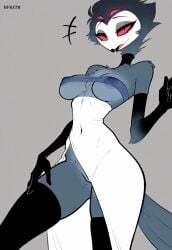 1girls ai_generated aristocrat avian beak belt_bra big_breasts big_hips bird breasts civitai curvy_figure dress feather_hair feathered_tail feathers female female_stolas fur furry genderswap_(mtf) helluva_boss hfketr looking_at_viewer milf nipples nude nude_female open_breasts open_dress owl owl_demon owl_girl plump_labia provocative_clothing pussy_outline red_eyes revealing_breasts revealing_clothes revealing_dress revealing_pussy ribbon_bra rule_63 seductive short_hair simple_background slutty_dress smiling solo solo_female standing standing_position stolas_(helluva_boss) thighs toned_body white_dress