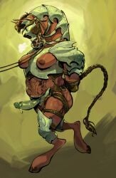 absurd_res ambiguous_gender anthro arabian_horse armor belly bit_gag bondage bound breasts butcherfangs collar equid equine exposed_breasts female gag gagged harness hi_res horse horse_tail knight mammal muzzle_(object) petplay ponyplay reins roleplay service_top solo strapon submissive tattoo warrior