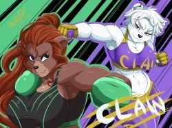 1girls 2girls animal_humanoid anthro ass bear bear_girl bear_humanoid big_ass big_breasts breasts brown-skinned_female brown_body brown_fur brown_hair brown_skin curvaceous curvy curvy_figure digital_media_(artwork) female furry furry_female grizzly_bear grizzly_bear_humanoid hips hourglass_figure huge_ass huge_breasts large_ass large_breasts legs lizzy_(ninja-8004) mature mature_female ninja-8004 polar_bear polar_bear_humanoid slim_waist thick thick_hips thick_legs thick_thighs thighs ursid ursid_humanoid ursine voluptuous vonda_(ninja-8004) vonda_the_boxing_grizzly waist white_body white_fur white_hair wide_hips