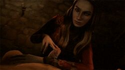 3d animated brother_and_sister cersei_lannister cheating cheating_wife cum game_of_thrones handjob house_lannister imminent_deepthroat imminent_oral incest jaime_lannister long_hair milf moneyshot oral penis royalty seductive_eyes seductive_mouth source_filmmaker unseen_male_face