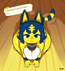 1girls 2021 2d 2d_(artwork) 2d_artwork 4_fingers animal_crossing ankha anthro artist_logo artist_name artist_signature ass big_ass big_breasts big_butt big_hips big_thighs blue_body blue_eyes blue_fur blue_hair breasts bubble_ass bubble_butt cat_ears cat_girl cat_humanoid cat_tail catgirl closed_eyes clothed clothed_female clothes clothing color colored covered_breasts curvaceous curvaceous_female curvaceous_figure curves curvy curvy_ass curvy_body curvy_butt curvy_female curvy_figure curvy_hips curvy_thighs dialog dialogue dialogue_bubble digital_art digital_drawing_(artwork) digital_media digital_media_(artwork) domestic_cat ear egyptian egyptian_clothes egyptian_clothing egyptian_female eyebrows eyelashes eyes fat_ass fat_butt felid feline felis female female_focus female_only hair hips huge_ass huge_butt huge_hips huge_thighs joaoppereiraus kneeling logo looking_at_viewer looking_up mammal motion motion_outline nintendo no_nose on_floor open_eyes solo solo_female solo_focus speech speech_bubble tagme tail tail_wag tail_wagging talking talking_to_another talking_to_viewer text text_bubble thick_ass thick_butt thick_hips thick_thighs thighs voluptuous voluptuous_body voluptuous_female wagging wagging_tail wide_ass wide_butt wide_hips wide_thighs yellow_body yellow_fur yellow_hair