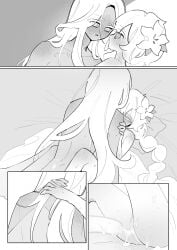 1boy 1boy1girl 1girls cookie_run_kingdom cum cum_in_pussy cum_inside cum_on_body elder_faerie_cookie sex sex_on_bed thick_thighs white_hair white_lily_cookie
