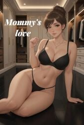 ai_generated big_ass big_hips black_underwear enfermosic28 medium_breasts milf mom small_waist thong underwear your_mom