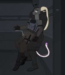 ambush anthro arms_around_chest arms_around_head arms_around_neck army army_outfit army_uniform aroused aroused_by_another aroused_male asphyxiation assassin balaclava biceps black_balaclava black_bodysuit black_boots black_bottomwear black_clothing black_fingerless_gloves black_footwear black_gloves black_handwear black_jumpsuit black_mask black_pants black_shirt black_skinsuit black_topwear blue_clothing blue_topwear blue_vest bodily_fluids bodysuit bogdren boots bottomwear bulge bulletproof_vest chokehold choking clothing cum cum_in_clothing cum_in_pants cum_through_clothing cum_through_pants cumshot detailed_bulge dominant dominant_anthro dominant_male dry_humping duo ejaculation erection erection_under_bottomwear erection_under_clothing erection_under_pants felid fight fingerless_gloves footwear genital_fluids genital_outline gloves grabbing_another grabbing_from_behind grabbing_partner grinding handwear headlock henchmen hi_res holding_another holding_from_behind holding_partner humping jumpsuit knife knife_sheath lagomorph leporid male male/male mammal manhandling manly mask mercenary military military_clothing military_pants military_uniform muscular muscular_anthro muscular_male ninja orgasm orgasm_face overpowered pantherine pants penis penis_outline rabbit restrained roughhousing secretly_loves_it shirt shoes skinsuit soldier tactical tactical_gear tactical_gloves tactical_load_carring_vest tactical_pants tenting thick_arms tiger tight_clothing topwear uniform unwanted_cumshot unwanted_ejaculation unwanted_erection unwanted_orgasm vest warrior weapon weapon_holster wet wet_clothing