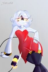 dress female female_only murder_drones robot taika_artsv v_(murder_drones)