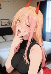 1girls ai_generated big_ass big_breasts blonde_hair blush busty chainsaw_man curvy detailed_background eyes face female female gesture heavy hips huge_breasts long_hair looking_pleasured male/female mouth nipple_slip nipples nude open perky_breasts pink pink_hair pleasure power_(chainsaw_man) puffy_nipples red_eyes solo squeeshyai submissive thick thighs wide yellow_eyes