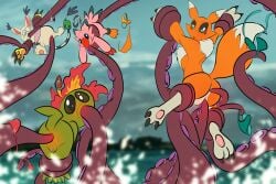 absurd_res anal anal_sex anthro assisted_exposure avian bandai_namco beach bikini bikini_removed biyomon blue_eyes bodily_fluids canid canine clothing digimon digimon_(species) elemental_creature feathers felid feline female flora_fauna forced fox fur gatomon genital_fluids genitals green_body green_eyes group hi_res mammal mapacherokee multiple_penetration palmon pattern_clothing penetration pink_body pink_feathers plant public public_nudity public_sex rape renamon sex shocked striped_clothing stripes surprised swimwear tentacle tentacle_in_ass tentacle_in_vagina tentacle_penetration tentacle_rape tentacle_sex two-piece_swimsuit vaginal_fluids vaginal_penetration vaginal_penetration vulva white_body white_fur yellow_body yellow_fur