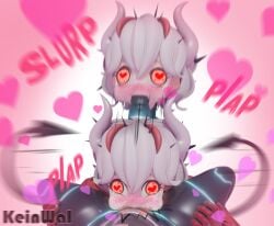 1boy 1female 1femboy 1girls 1male 3d 3d_(artwork) 3d_model 3d_render beelzebub_(helltaker) deep_blowjob deep_throat deepthroat deepthroat_no_hands demon demon_girl demon_horns demon_tail female happy happy_sex heart heart heart-shaped_pupils heart_eyes heart_symbol helltaker kein_wal oral robot robot_boy robot_femboy robot_penis tagme