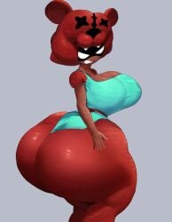 1girls aged_up angry brawl_stars dark-skinned_female fat_ass fat_butt female_only huge_ass huge_breasts hyper hyper_ass nita_(brawl_stars) senior_garabato solo solo_female thick_thighs voluptuous wide_hips