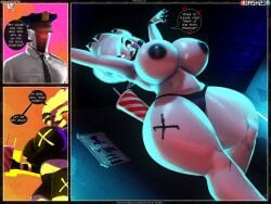 3d anon comic dash23 english_text fazclaire's_nightclub five_nights_at_freddy's fredina's_nightclub marie_(cally3d) marie_(cryptia) marionette_(fnaf) panties sfm source_filmmaker thong thong_bikini