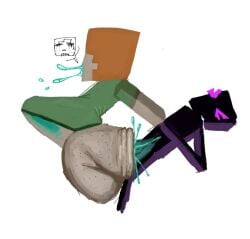 1boy 1boy1girl 1girls alex_(minecraft) bulge bulge_through_clothing cum cum_in_mouth cum_inside cum_through enderman excessive_cum ghostfluff0 microsoft minecraft mojang sex sex_from_behind stomach_bulge tagme