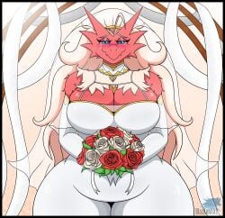 2024 absurd_res anthro avian big_breasts blaziken blazkenzxy blonde_hair blue_eyes bodily_fluids bouquet breasts bride clothed clothing crying curvy_figure digital_drawing_(artwork) digital_media_(artwork) dress female flower flower_bouquet fur generation_3_pokemon hair happy hi_res jewelry long_hair looking_at_viewer multicolored_body multicolored_fur necklace nintendo plant pokemon pokemon_(species) red_body red_fur signature simple_background solo standing tears tears_of_joy thick_thighs voluptuous voluptuous_female wedding wedding_dress wedding_veil wholesome wide_hips yellow_body yellow_fur yellow_sclera