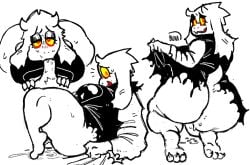 anthro anthro_only anthro_penetrated anus anus_peek ass ass_bigger_than_head ass_focus bedroom_eyes behind_view big_ass big_butt bodily_fluids boss_monster_(undertale) bottomless bottomless_female fangs fat_ass fat_butt ghastlybum goat goat_ears goat_girl goat_horns goat_humanoid goat_tail half-closed_eyes horn horns lifting lifting_dress lifting_own_clothes looking_at_viewer oral oral_penetration oral_sex pubes pubic_hair rear_view red_eyes ripped ripped_clothing ripped_clothing scared_bum sex side_view tagme toriel toriel_(underfell) torn_clothes torn_clothing torn_dress underfell underfell_toriel undertale undertale_(series) undertale_au yellow_sclera