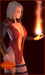 3d blender blonde_hair earthprimeval female female_only fire jordankateri self_upload solo