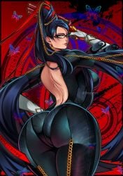 1girls ass back bayonetta bayonetta_(character) big_ass clothed pawg storycatt tagme thighs wide_hips